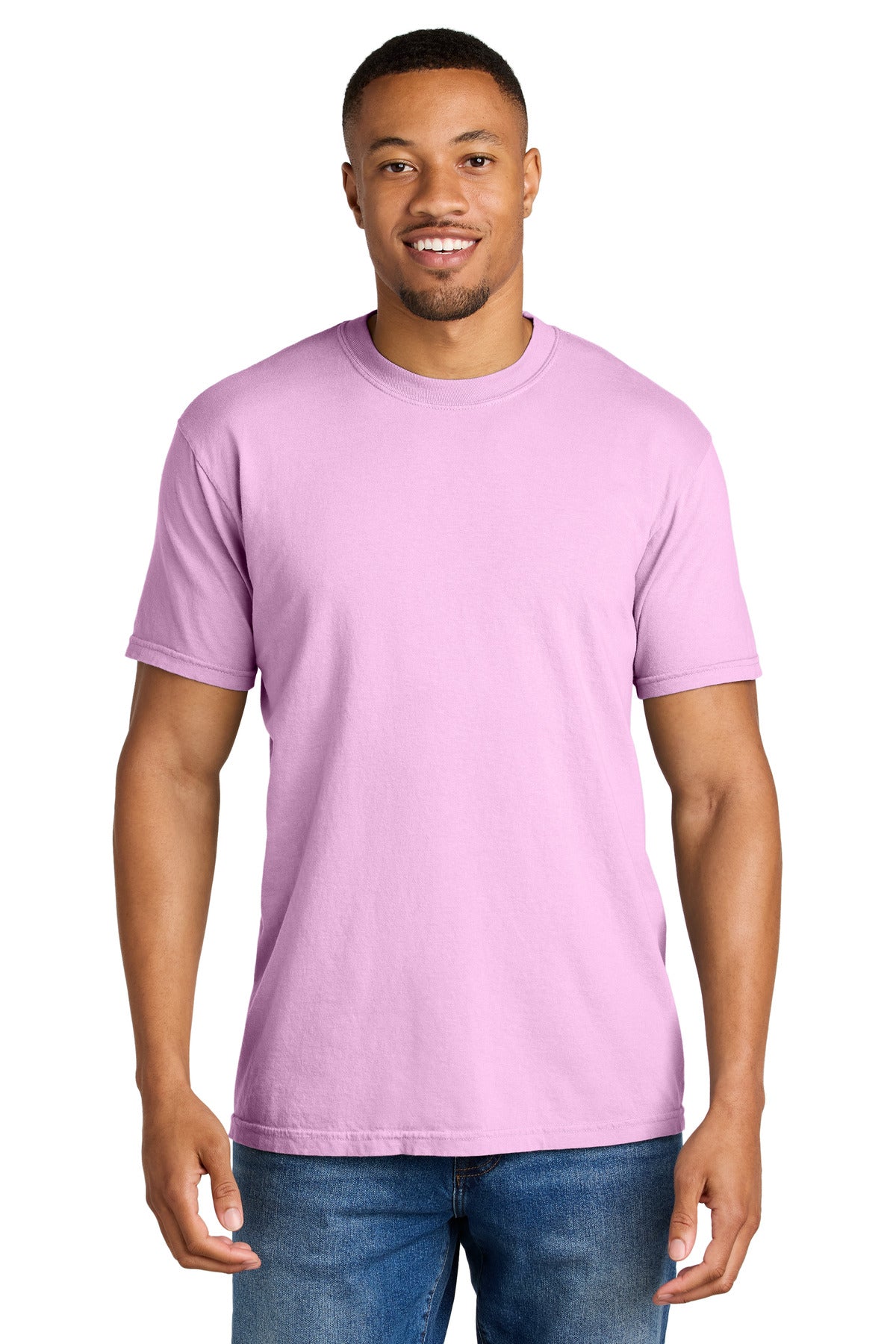COMFORT COLORS  Heavyweight Ring Spun Tee. 1717 in Rose Quartz