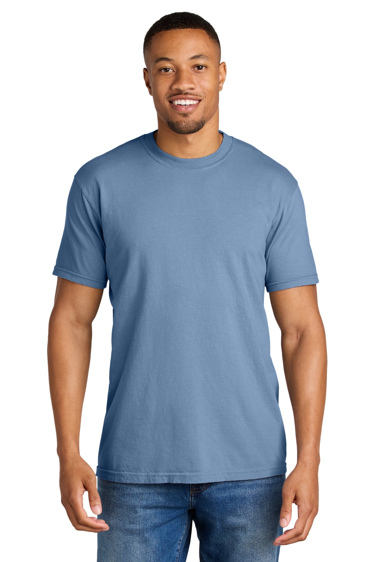 COMFORT COLORS  Heavyweight Ring Spun Tee. 1717 in Washed Denim