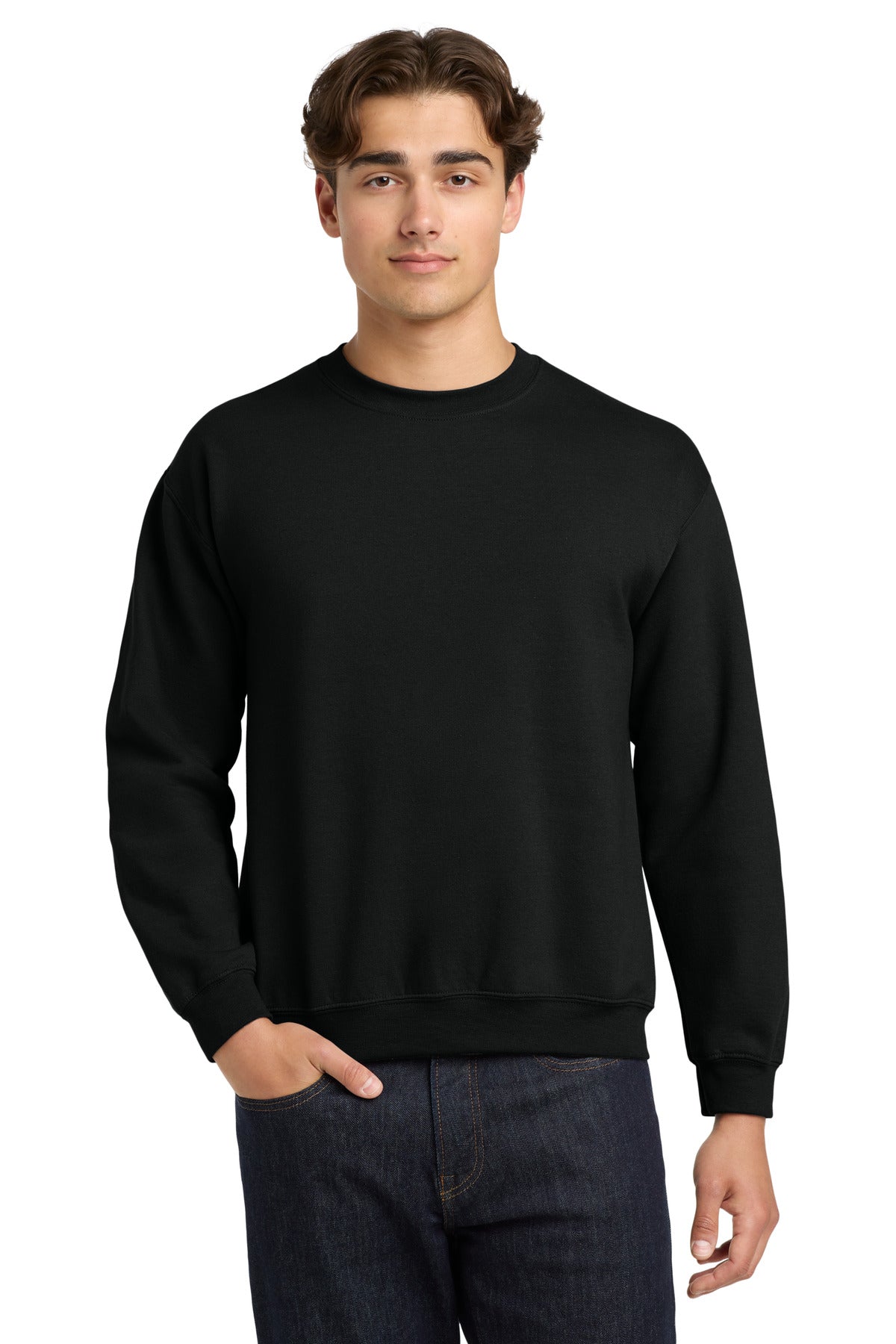 Gildan Heavy Blend Crewneck Sweatshirt.  18000 in Black