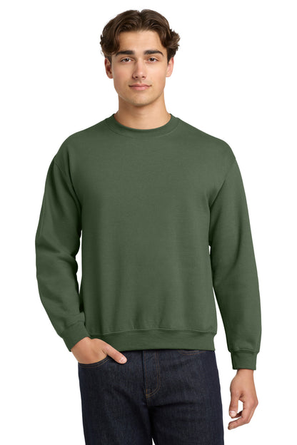Gildan Heavy Blend Crewneck Sweatshirt.  18000 in Military Green