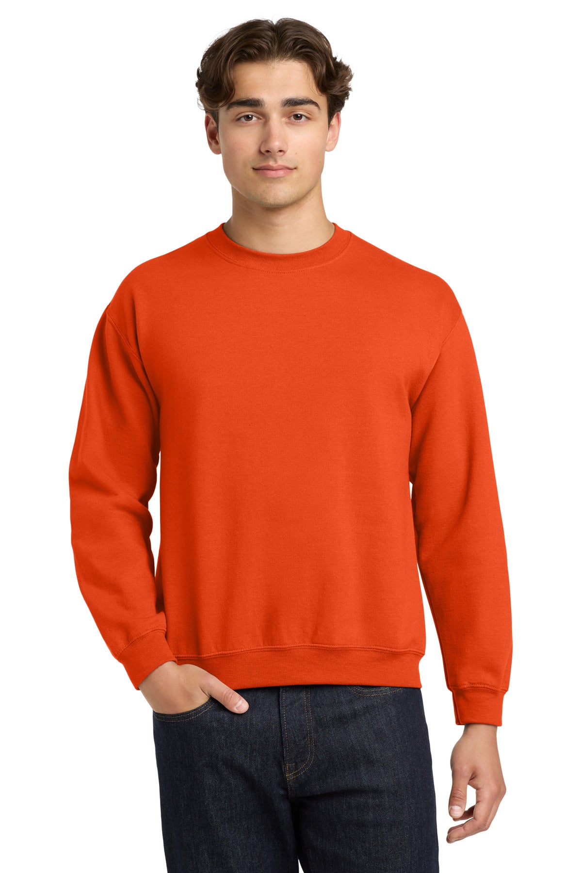 Gildan Heavy Blend Crewneck Sweatshirt.  18000 in Orange