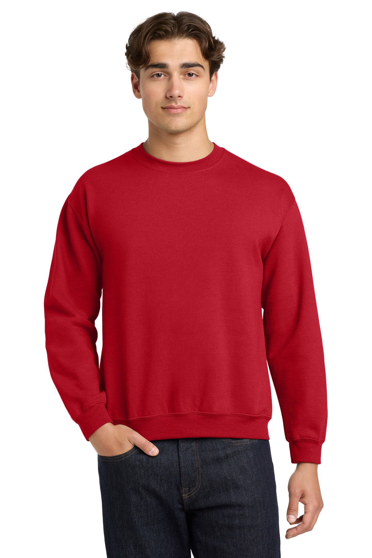 Gildan Heavy Blend Crewneck Sweatshirt.  18000 in Red