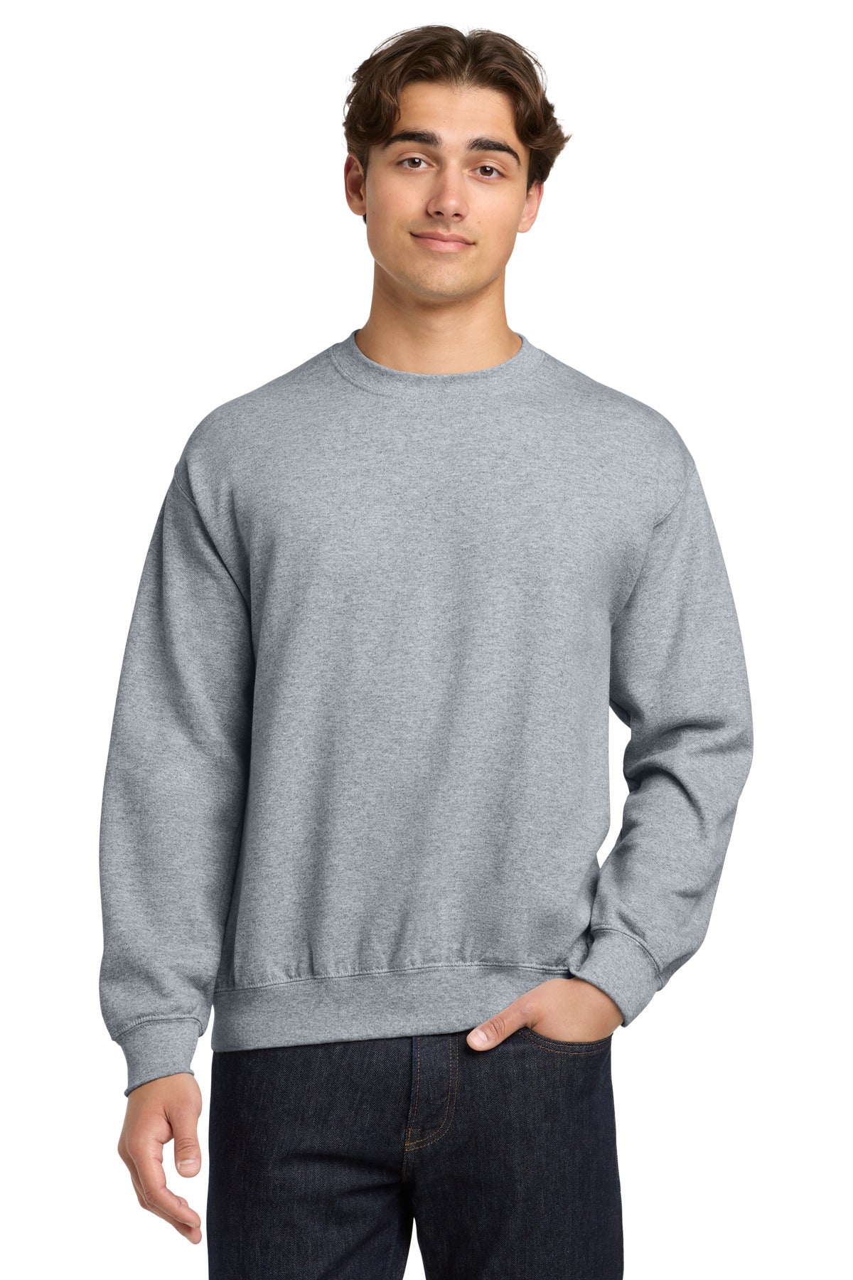 Gildan Heavy Blend Crewneck Sweatshirt.  18000 in Sport Grey