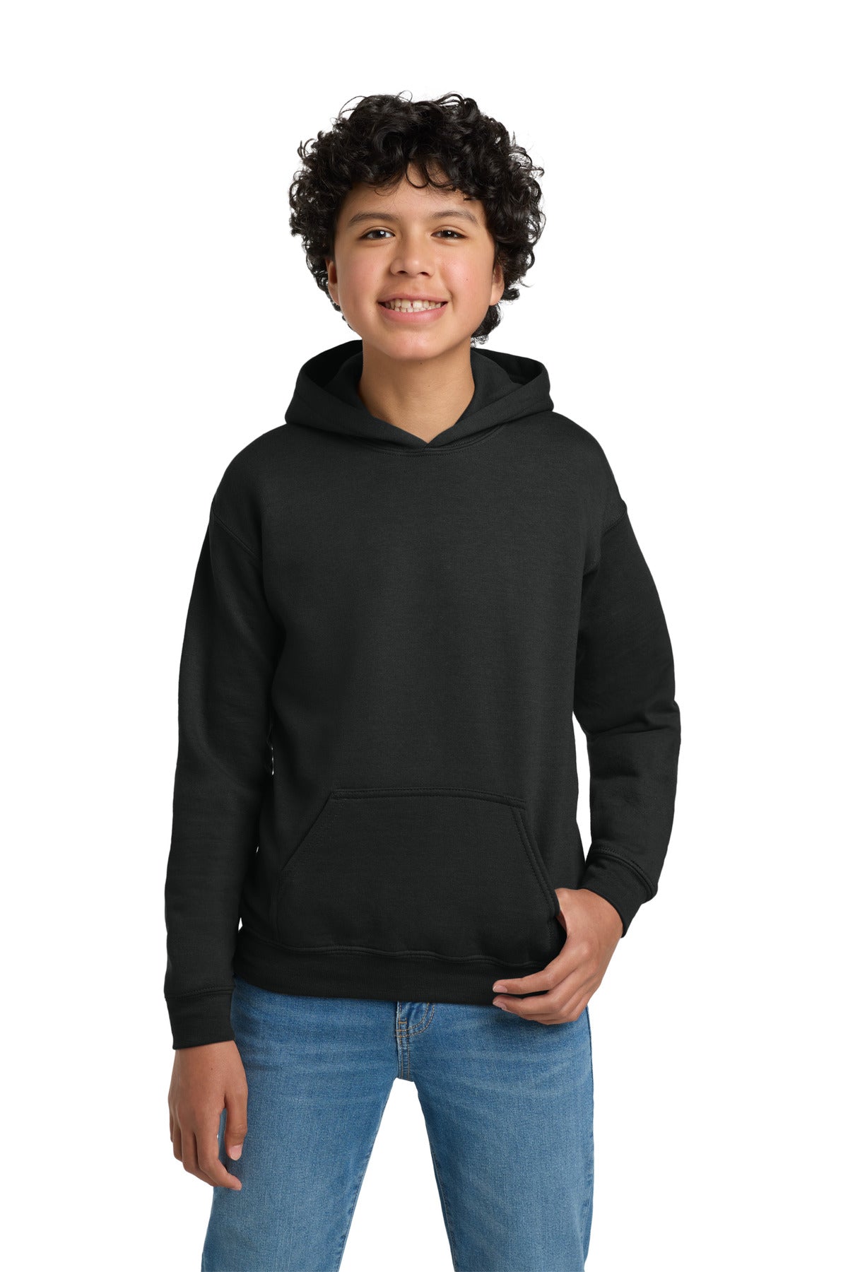 Gildan - Youth Heavy Blend Hooded Sweatshirt. 18500B in Black