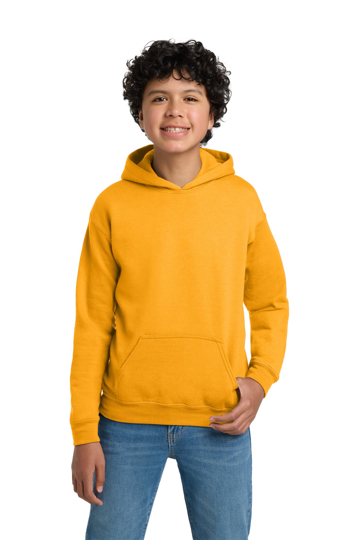 Gildan - Youth Heavy Blend Hooded Sweatshirt. 18500B in Gold