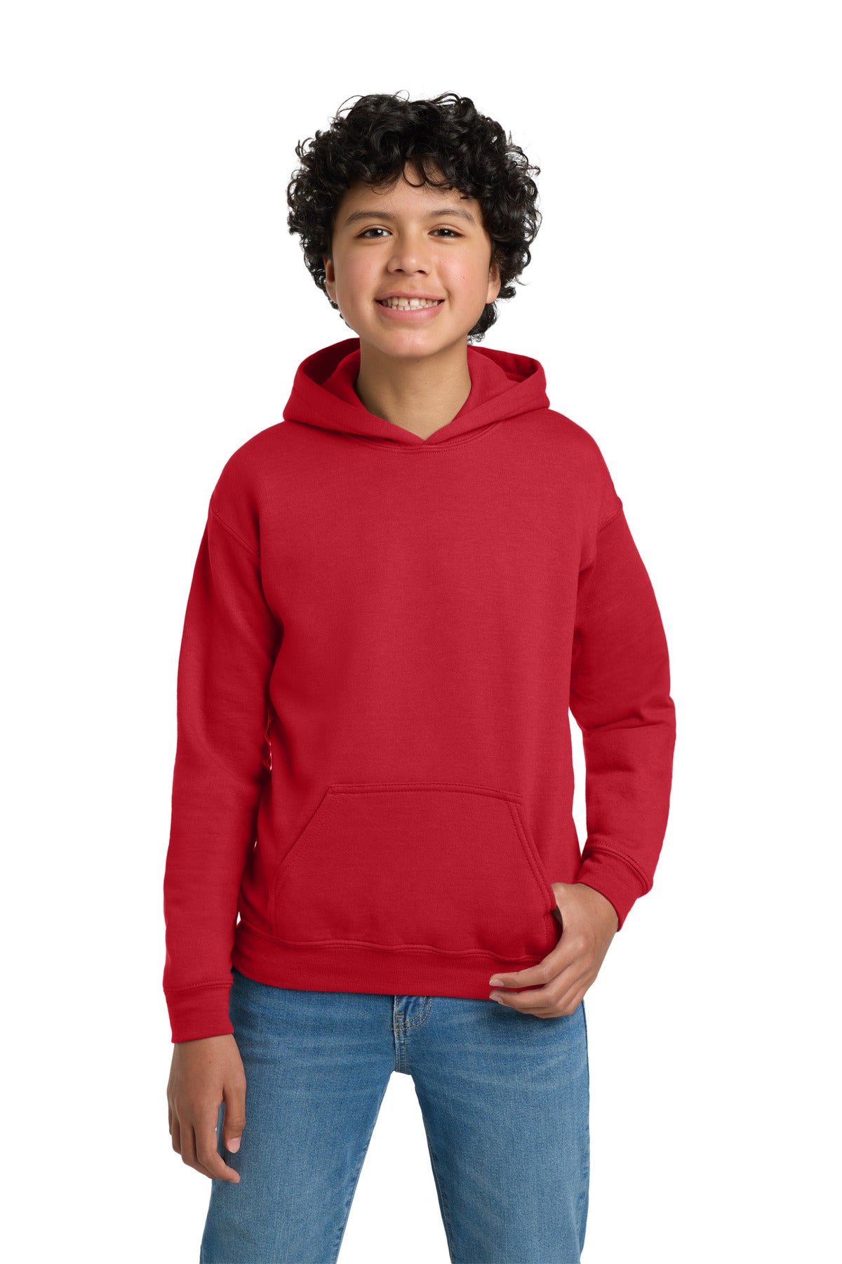 Gildan - Youth Heavy Blend Hooded Sweatshirt. 18500B in Red