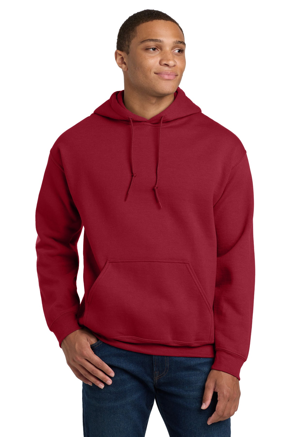 Gildan - Heavy Blend Hooded Sweatshirt.  18500 in Cherry Red