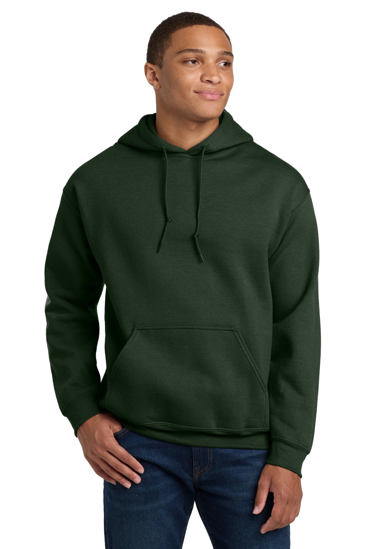 Gildan - Heavy Blend Hooded Sweatshirt.  18500 in Forest Green