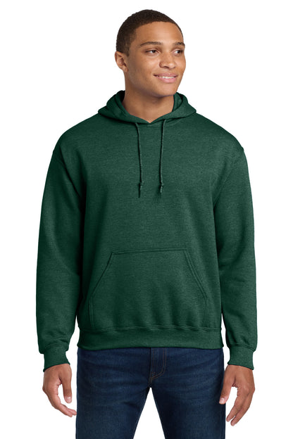 Gildan - Heavy Blend Hooded Sweatshirt.  18500 in Heather Dark Green