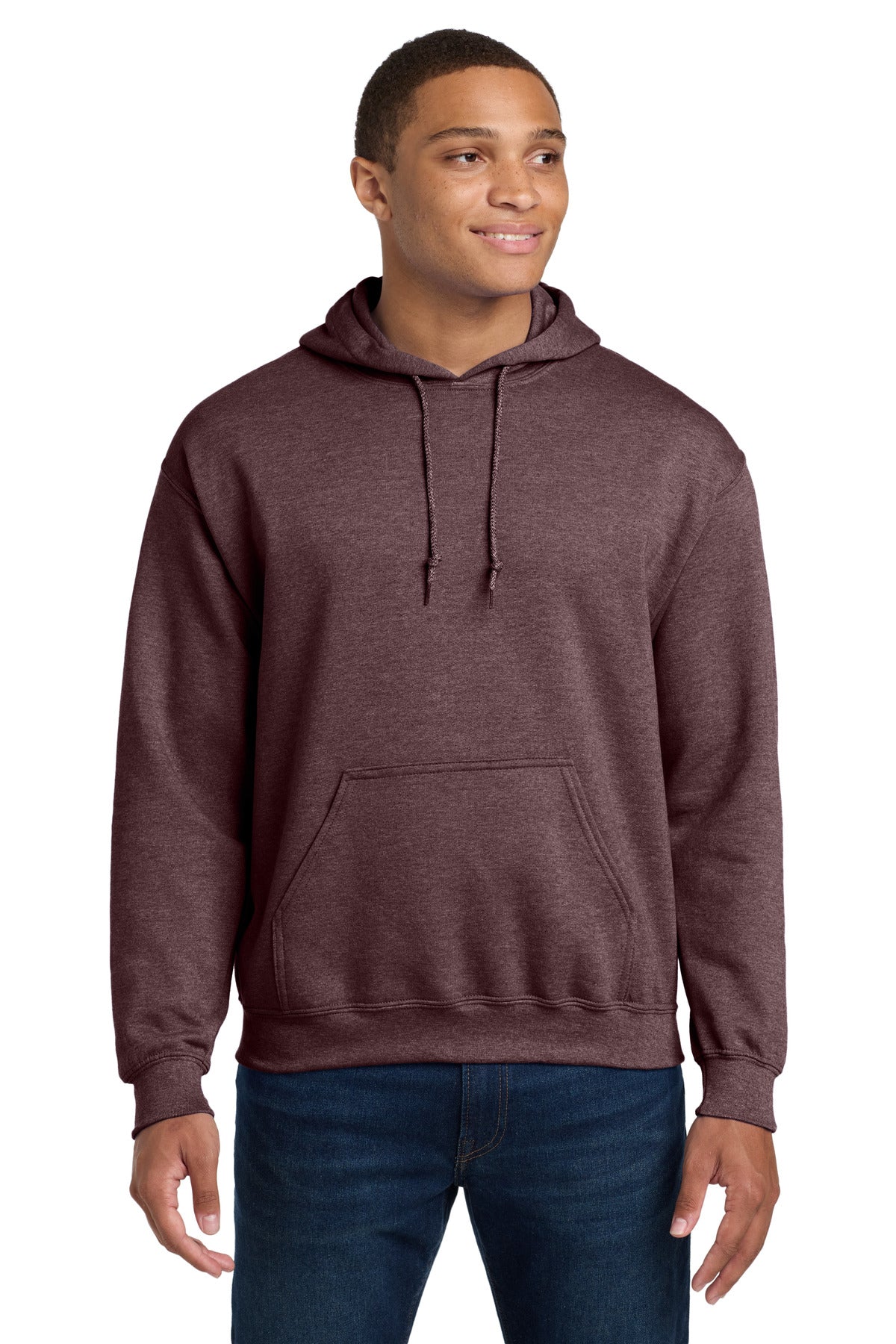 Gildan - Heavy Blend Hooded Sweatshirt.  18500 in Heather Dark Maroon