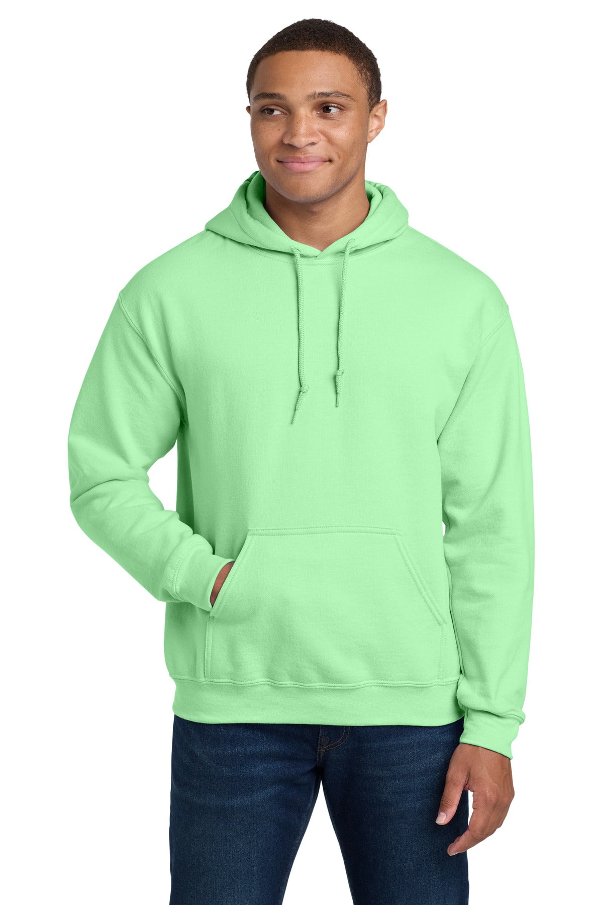 Gildan - Heavy Blend Hooded Sweatshirt.  18500 in Mint Green