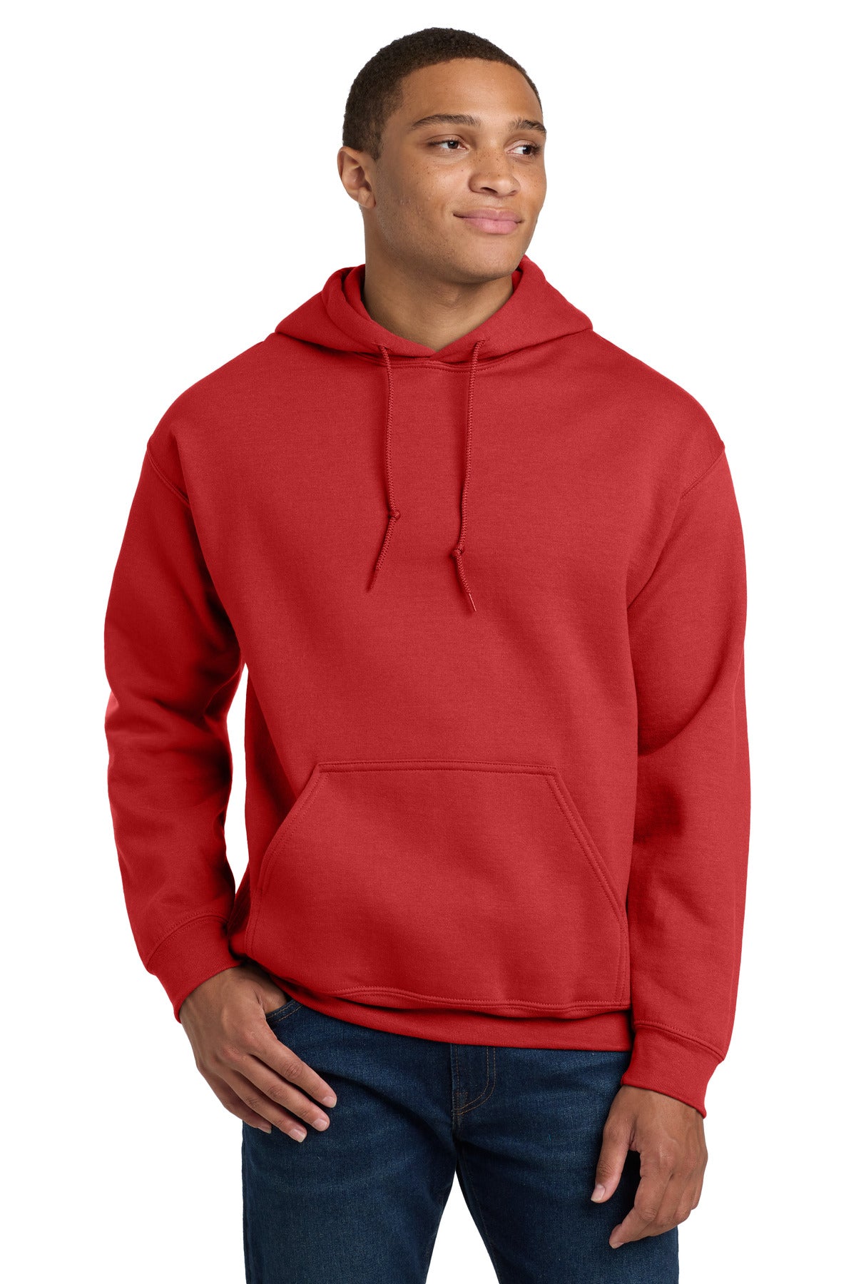 Gildan - Heavy Blend Hooded Sweatshirt.  18500 in Red