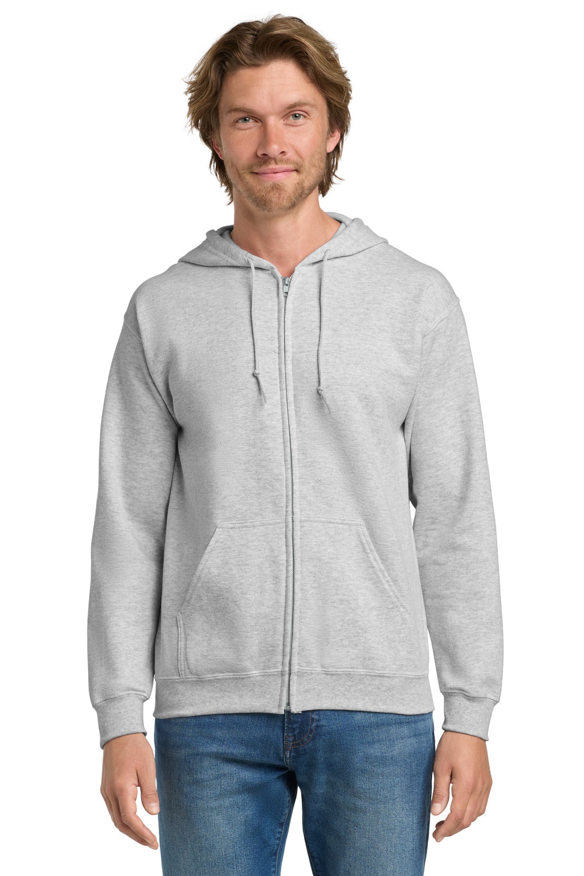 Gildan - Heavy Blend Full-Zip Hooded Sweatshirt. 18600 in Ash