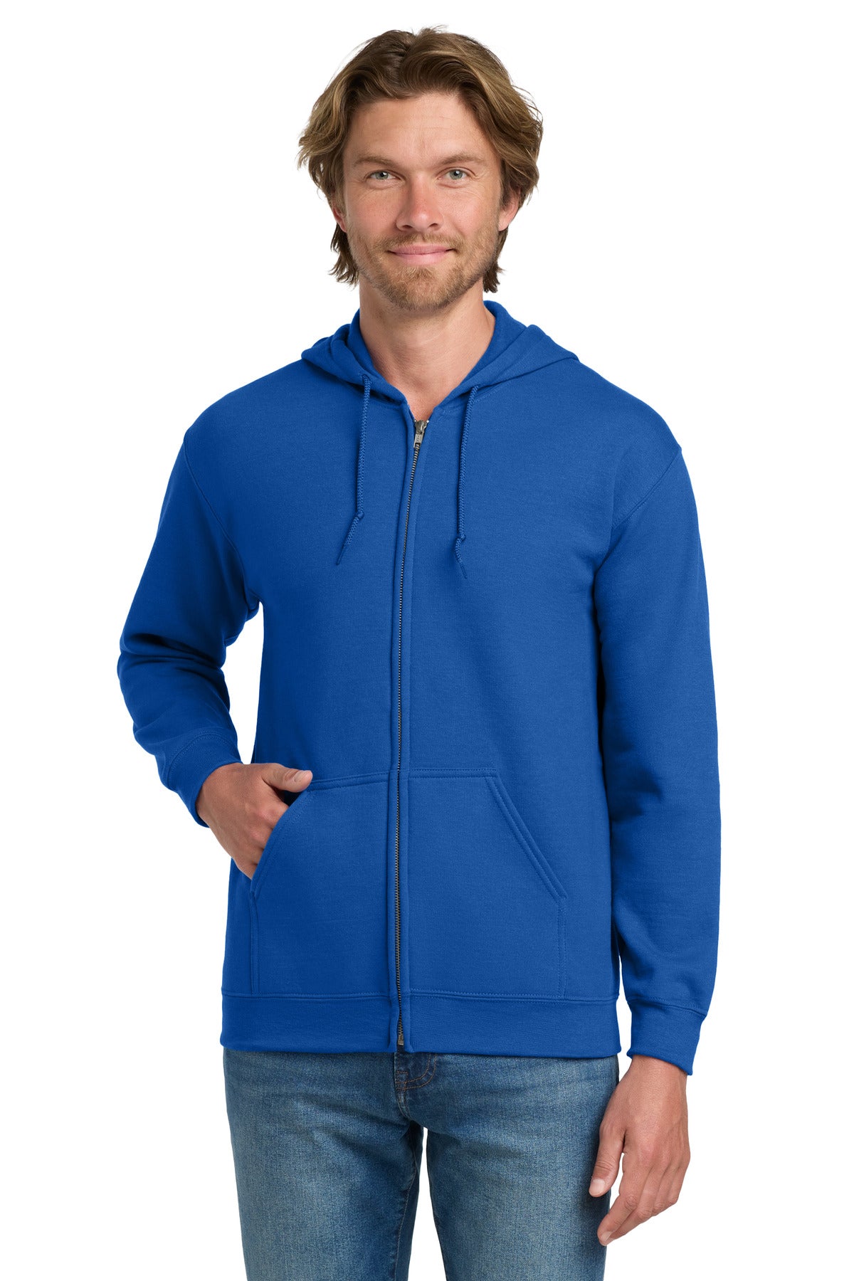 Gildan - Heavy Blend Full-Zip Hooded Sweatshirt. 18600 in Royal
