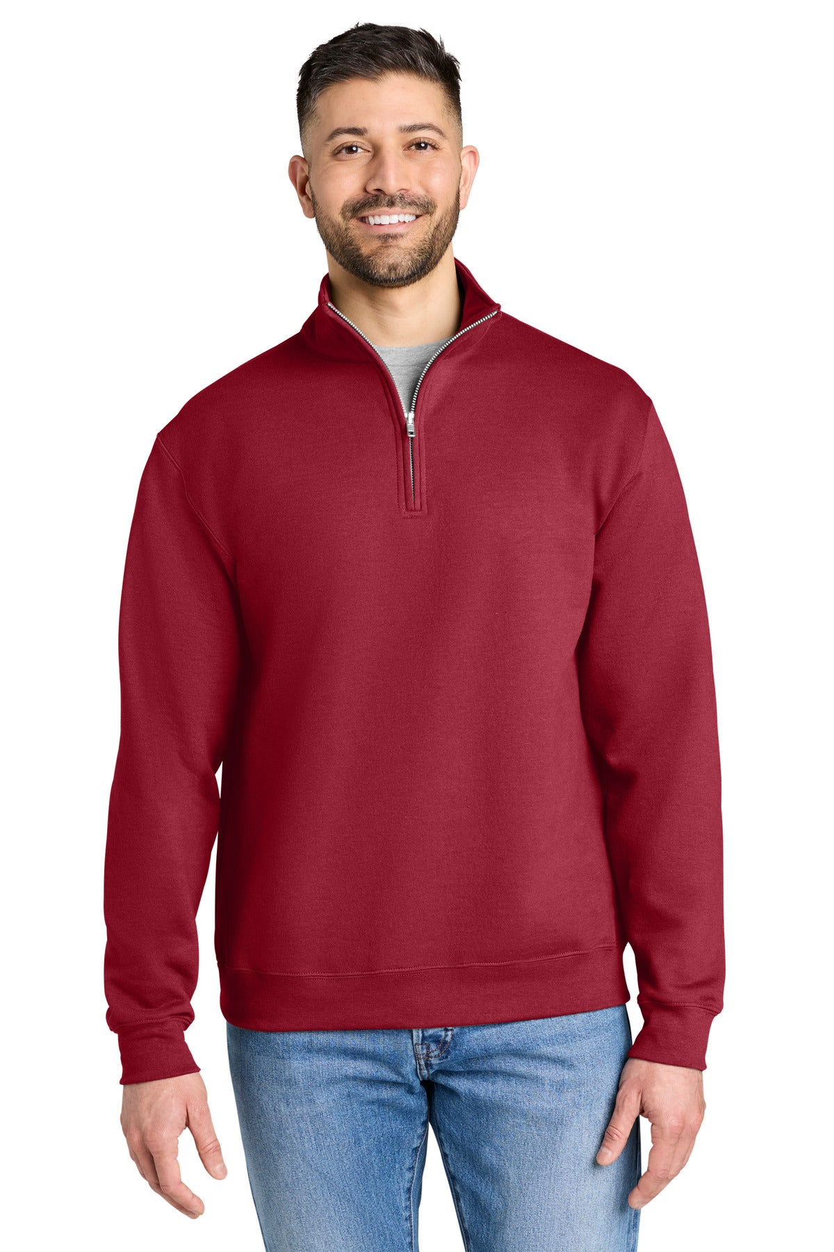 Gildan Heavy Blend 1/4-Zip Sweatshirt 18810 in Cherry Red