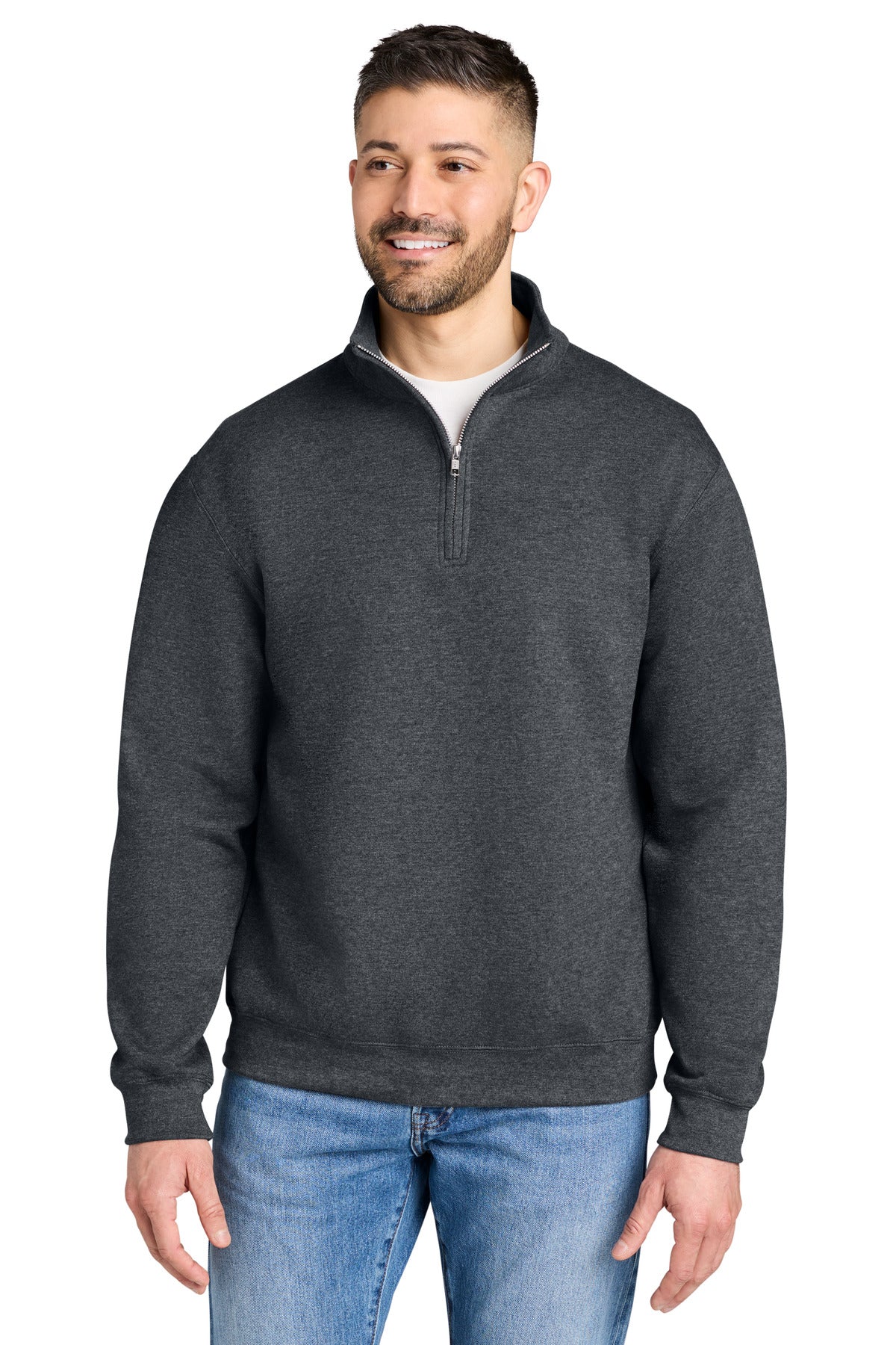 Gildan Heavy Blend 1/4-Zip Sweatshirt 18810 in Dark Heather