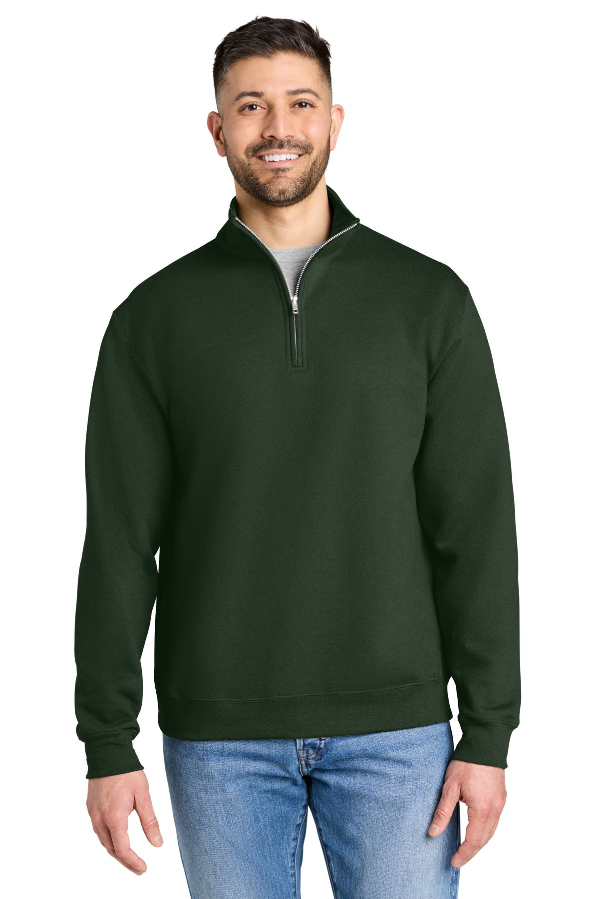 Gildan Heavy Blend 1/4-Zip Sweatshirt 18810 in Forest Green