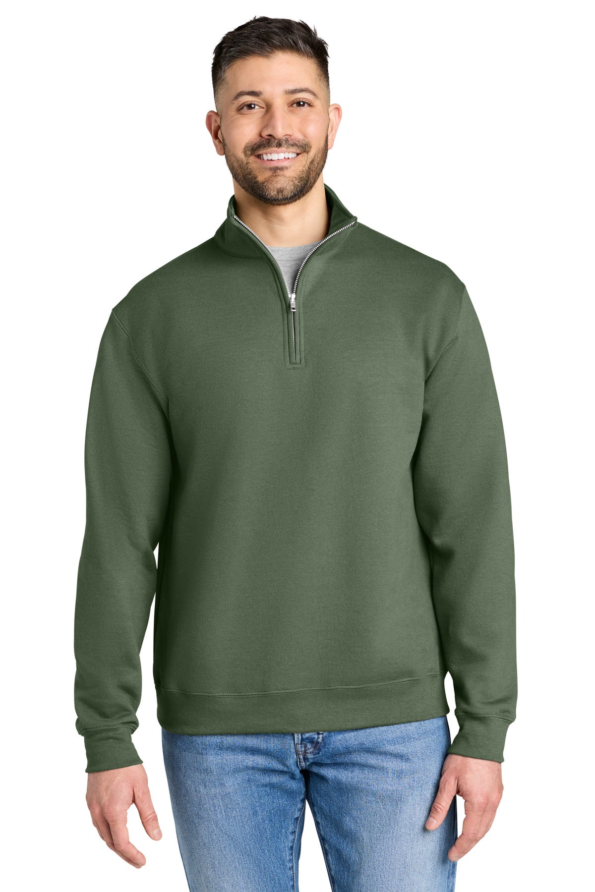 Gildan Heavy Blend 1/4-Zip Sweatshirt 18810 in Military Green