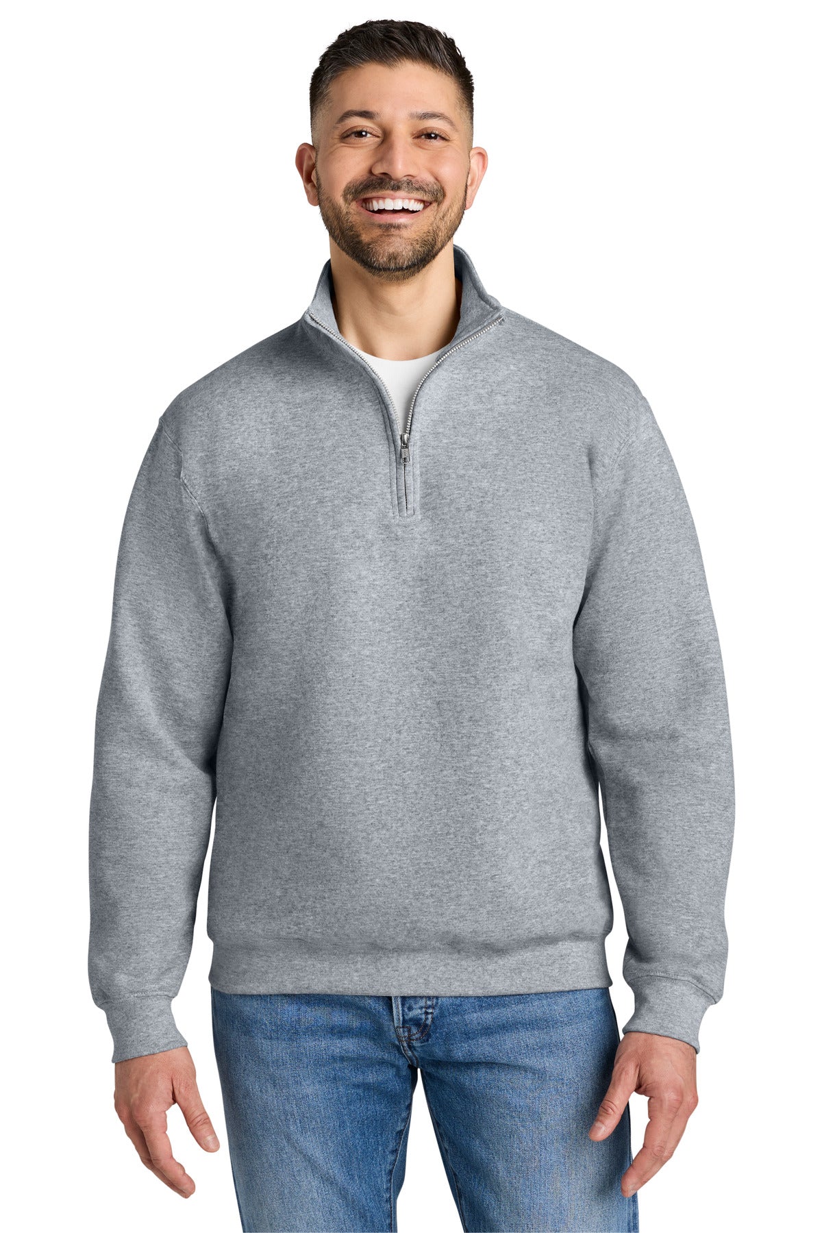 Gildan Heavy Blend 1/4-Zip Sweatshirt 18810 in Sport Grey