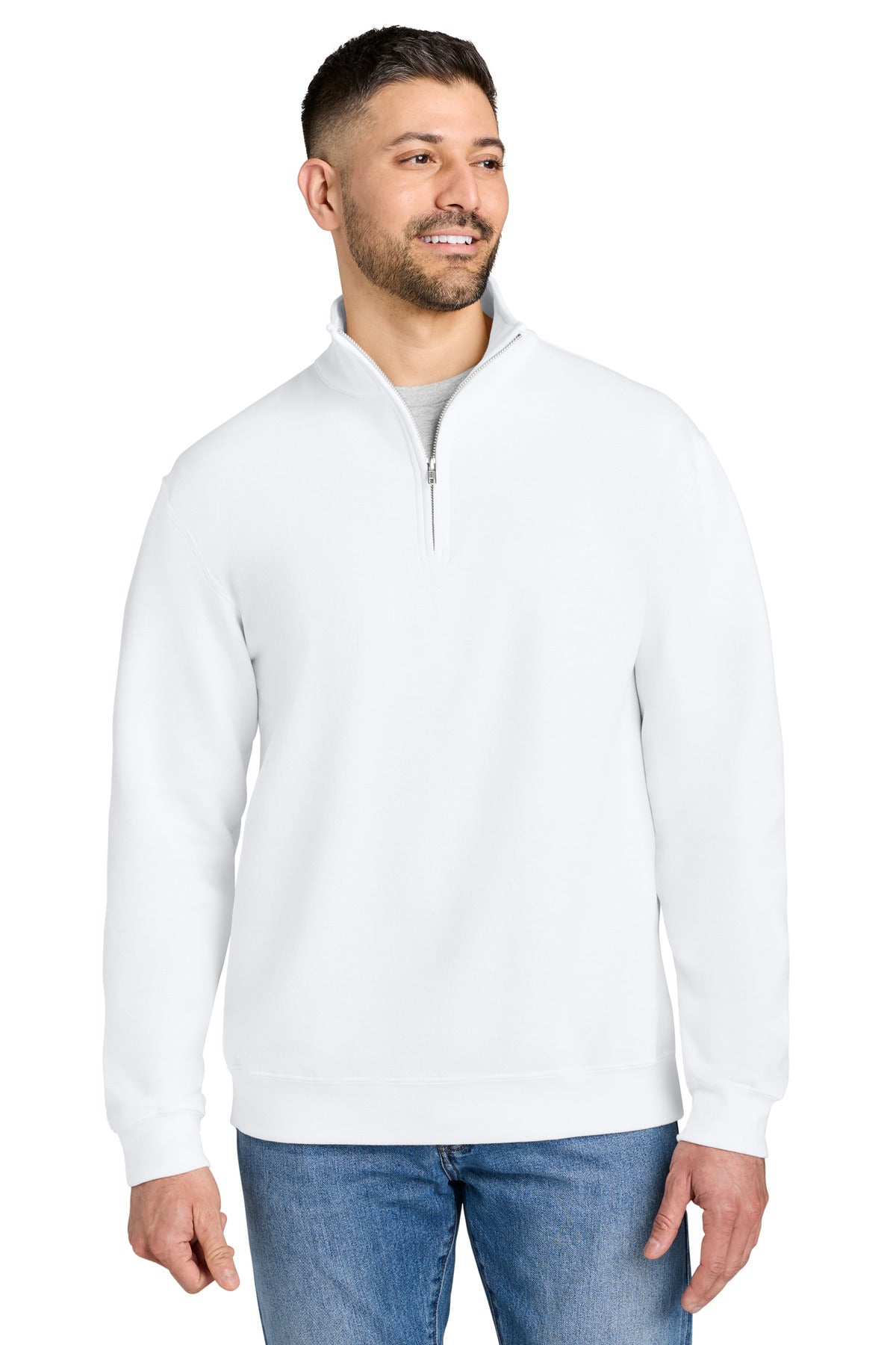 Gildan Heavy Blend 1/4-Zip Sweatshirt 18810 in White