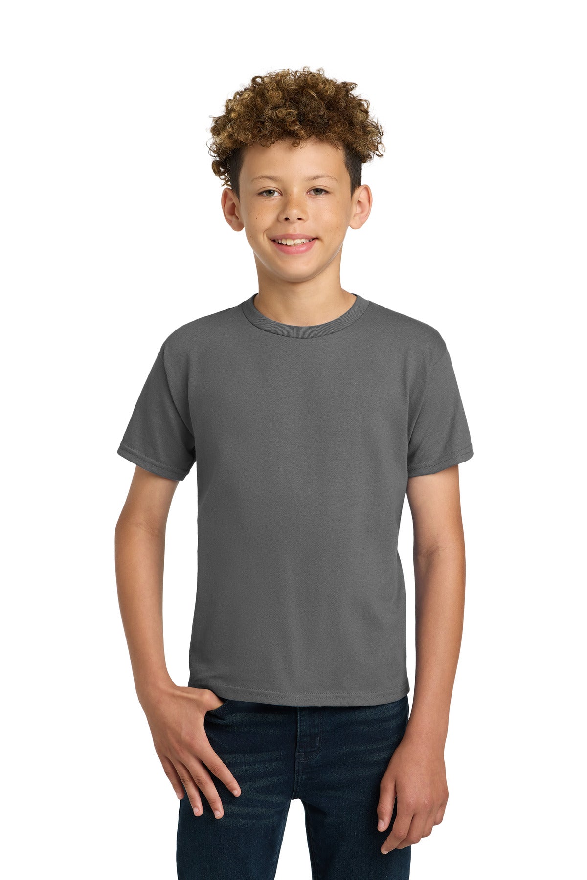 Gildan - Youth Ultra Cotton100% US Cotton T-Shirt. 2000B in Charcoal
