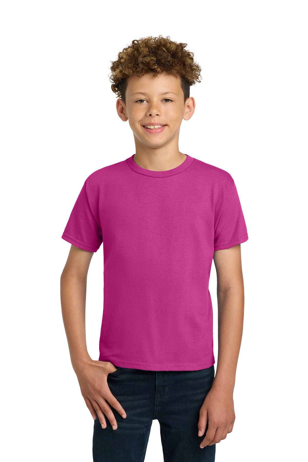 Gildan - Youth Ultra Cotton100% US Cotton T-Shirt. 2000B in Heliconia