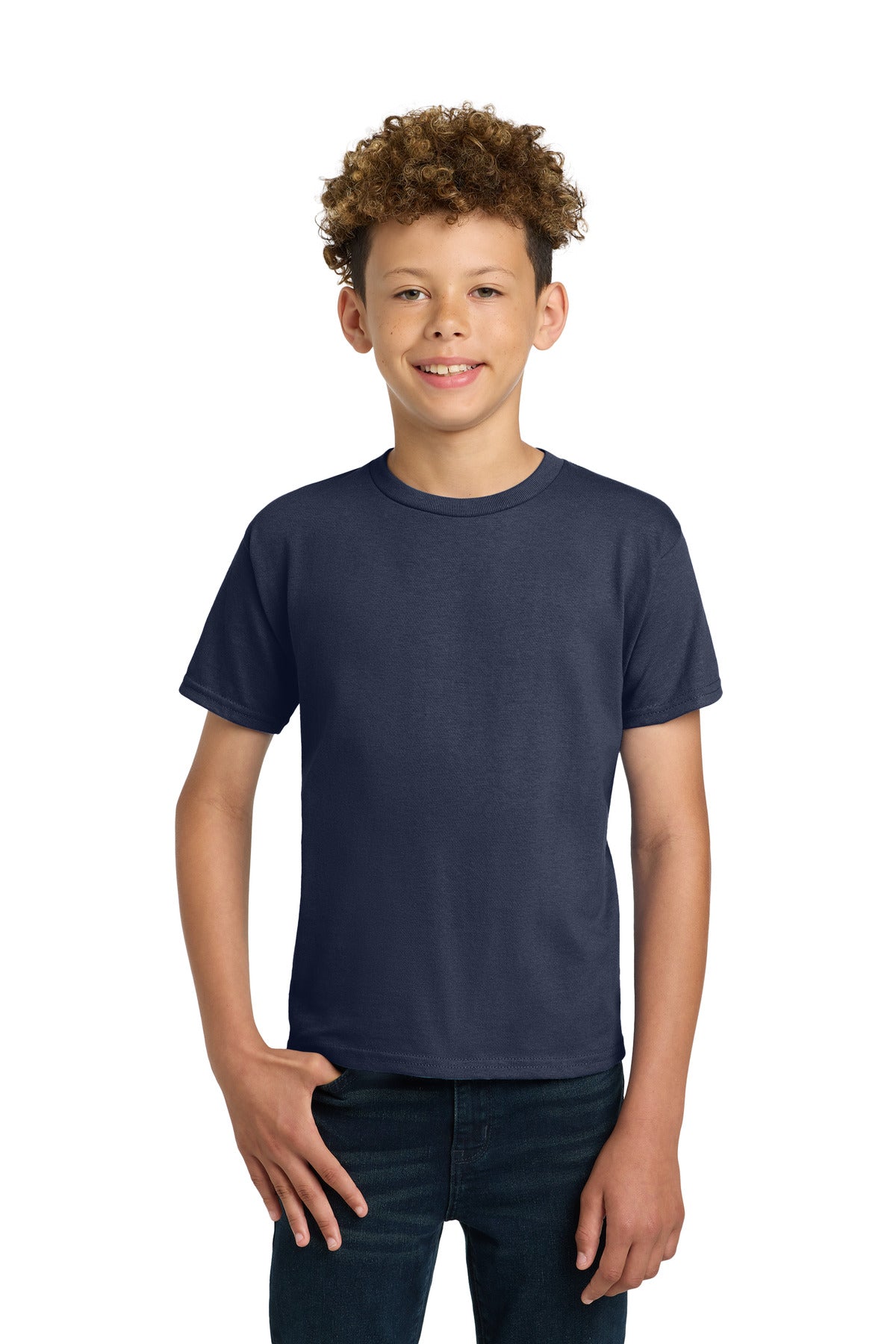 Gildan - Youth Ultra Cotton100% US Cotton T-Shirt. 2000B in Navy