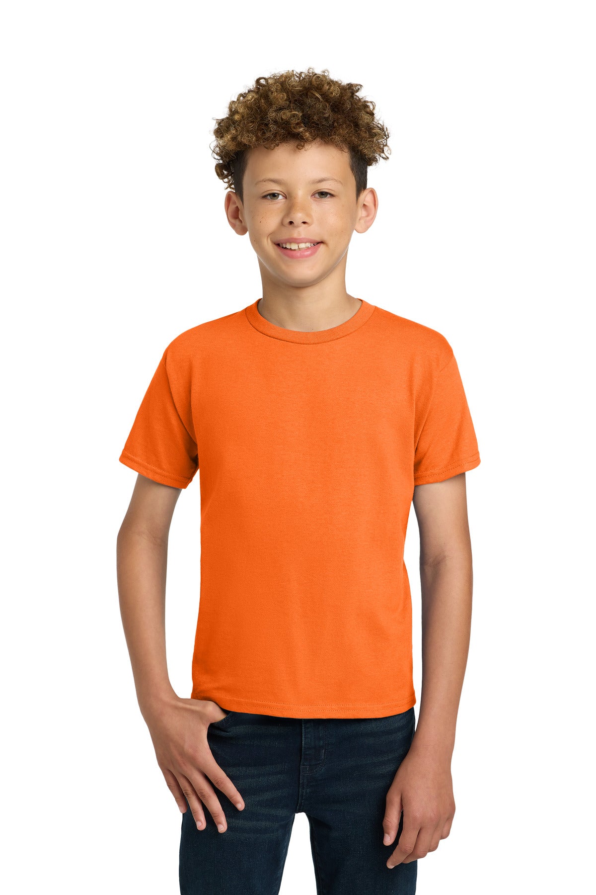 Gildan - Youth Ultra Cotton100% US Cotton T-Shirt. 2000B in S. Orange