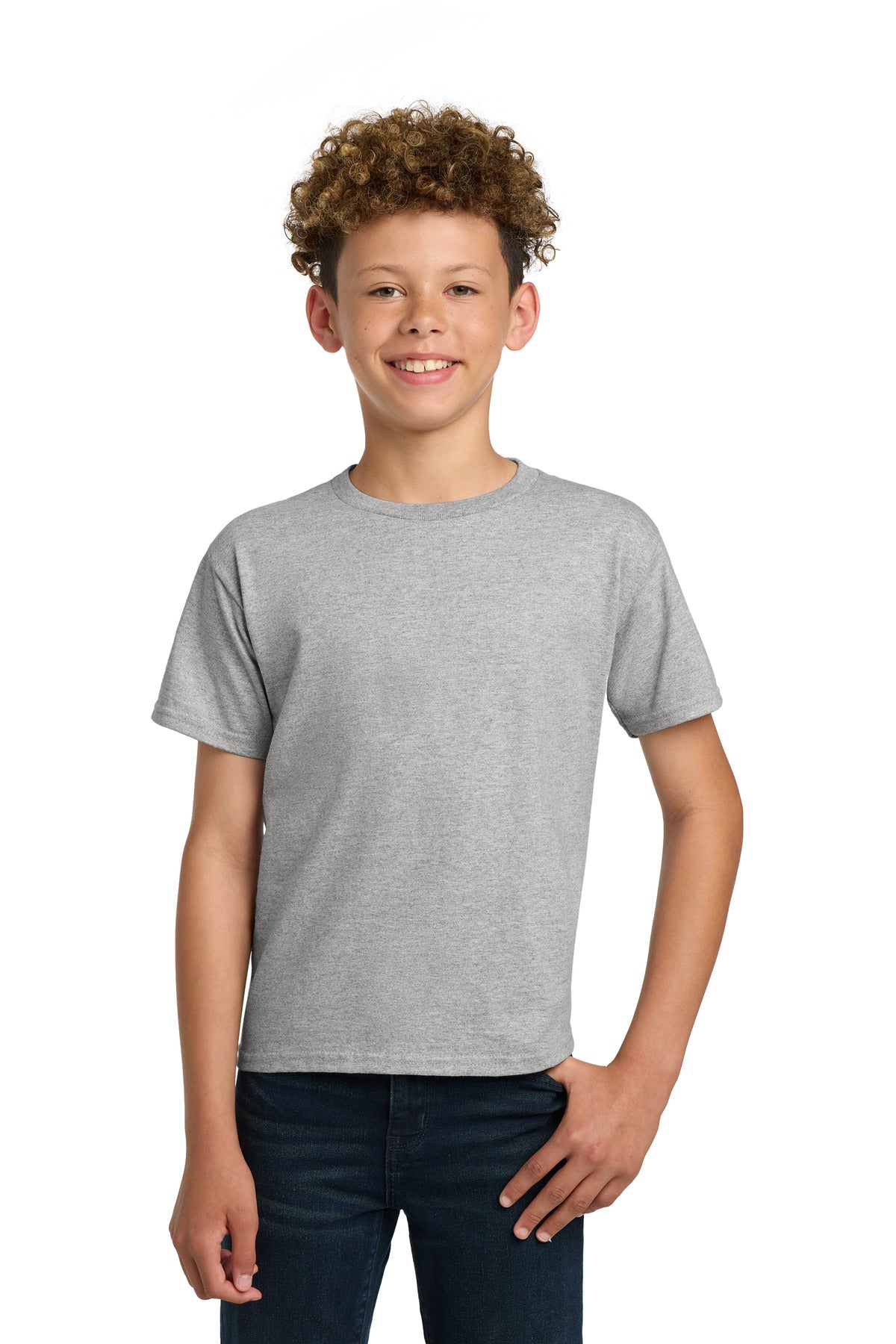 Gildan - Youth Ultra Cotton100% US Cotton T-Shirt. 2000B in Sport Grey