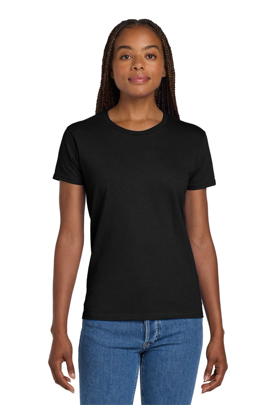 Gildan Women's Ultra Cotton 100% US Cotton T-Shirt. 2000L in Black