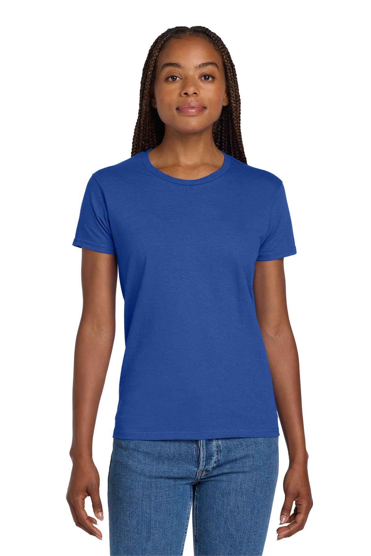 Gildan Women's Ultra Cotton 100% US Cotton T-Shirt. 2000L in Royal