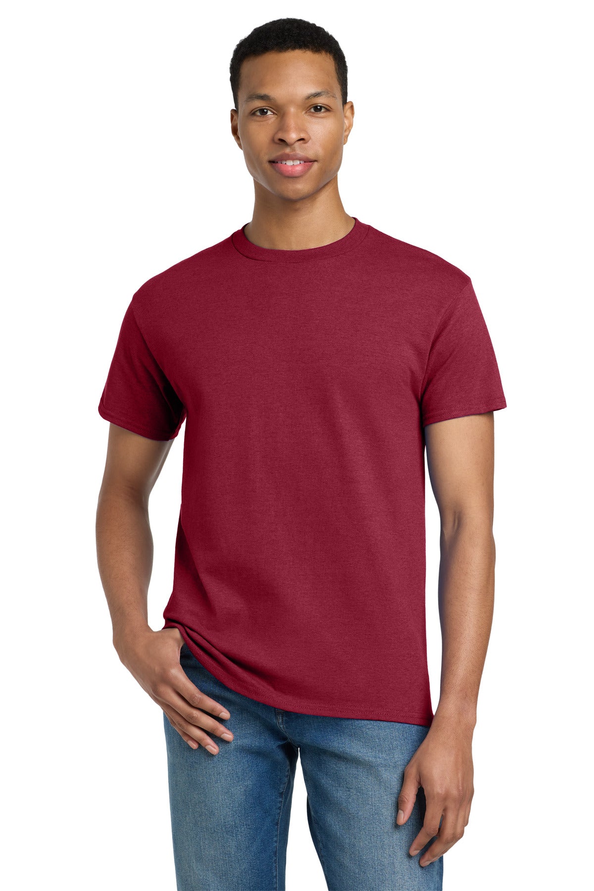 Gildan - Ultra Cotton 100% US Cotton T-Shirt.  2000 in Antique Cherry Red