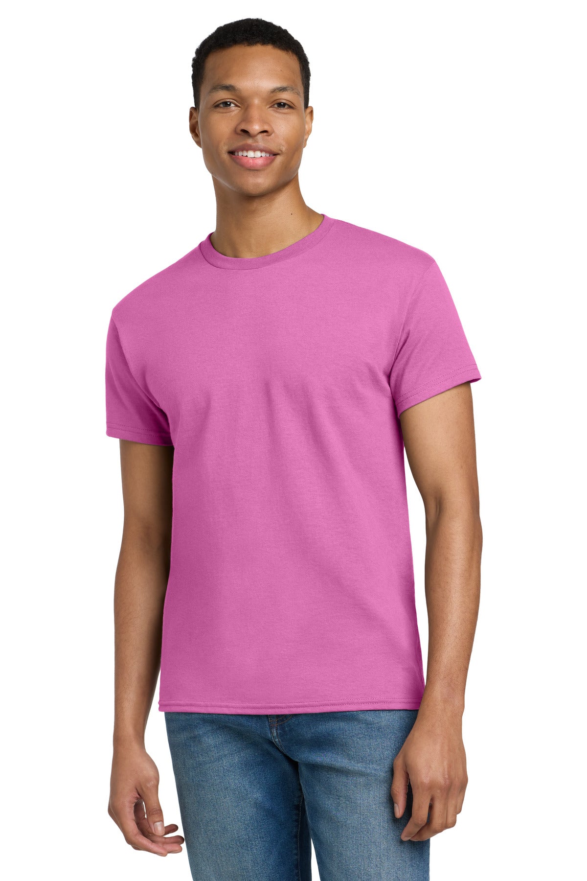 Gildan - Ultra Cotton 100% US Cotton T-Shirt.  2000 in Azalea