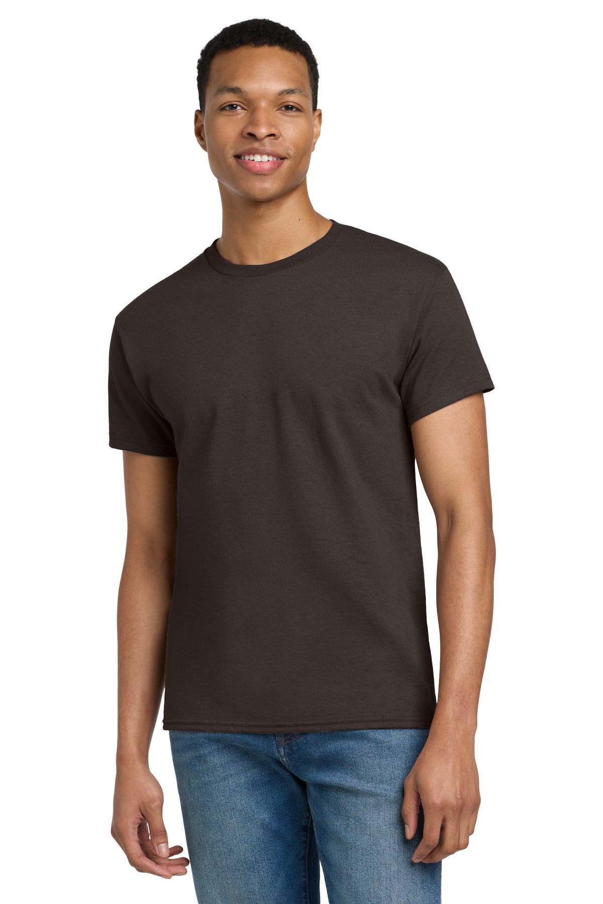 Gildan - Ultra Cotton 100% US Cotton T-Shirt.  2000 in Dark Chocolate