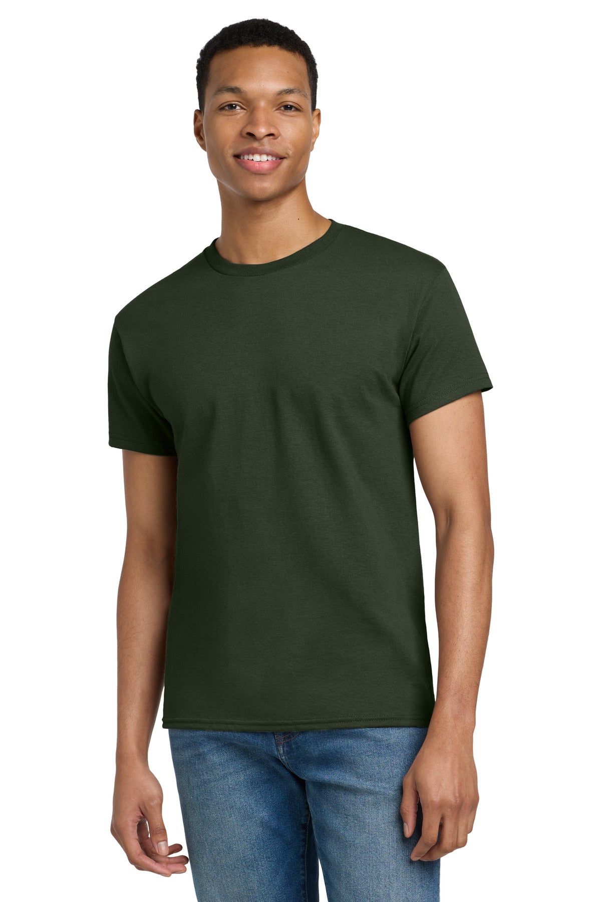 Gildan - Ultra Cotton 100% US Cotton T-Shirt.  2000 in Forest Green