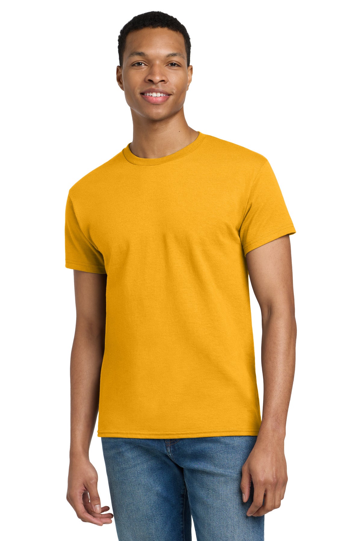 Gildan - Ultra Cotton 100% US Cotton T-Shirt.  2000 in Gold