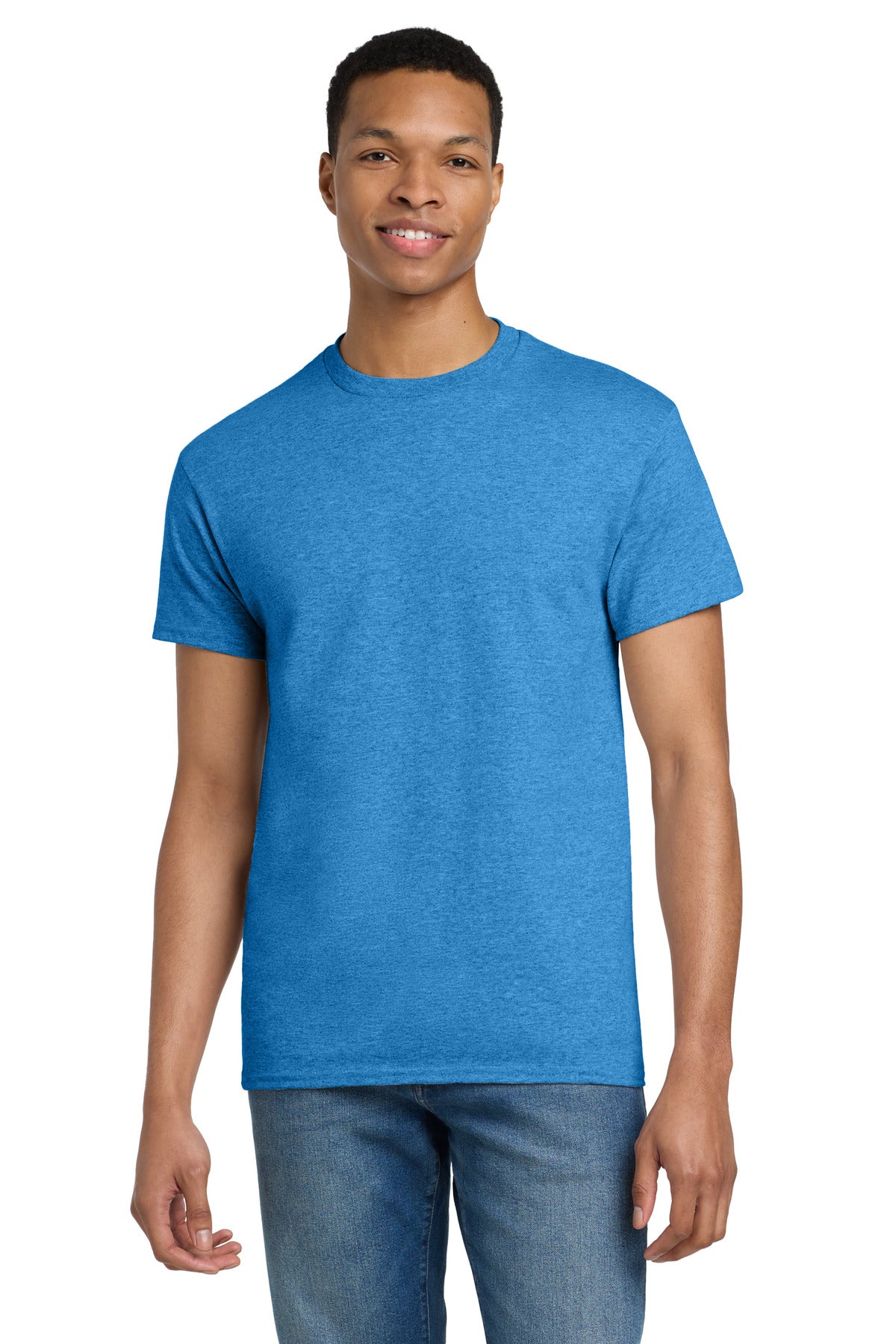 Gildan - Ultra Cotton 100% US Cotton T-Shirt.  2000 in Heathered Sapphire