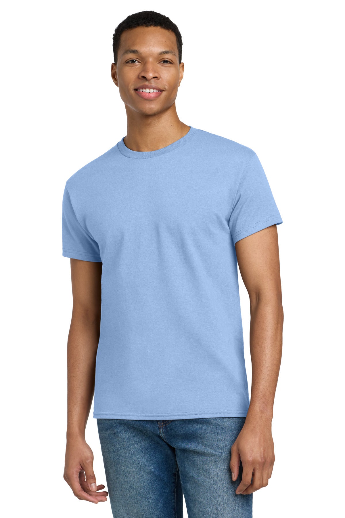 Gildan - Ultra Cotton 100% US Cotton T-Shirt.  2000 in Light Blue
