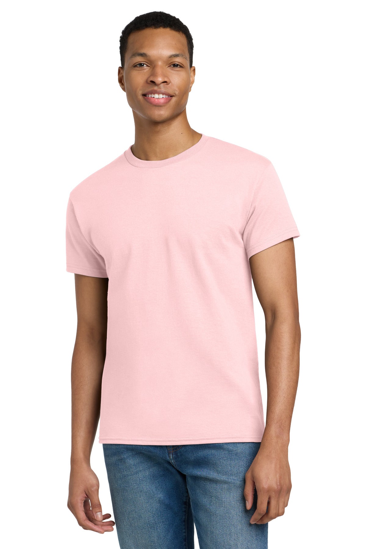 Gildan - Ultra Cotton 100% US Cotton T-Shirt.  2000 in Light Pink