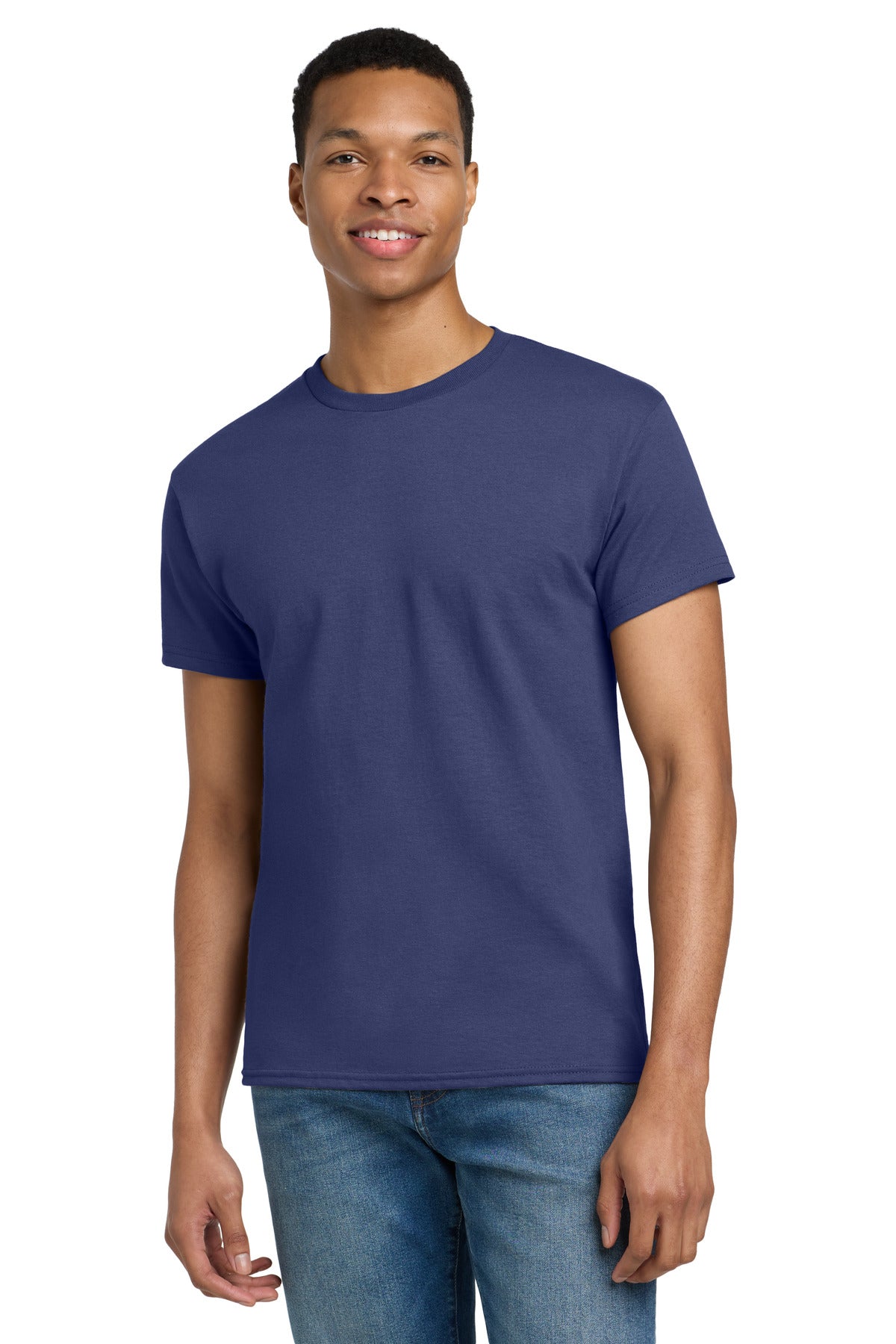 Gildan - Ultra Cotton 100% US Cotton T-Shirt.  2000 in Metro Blue