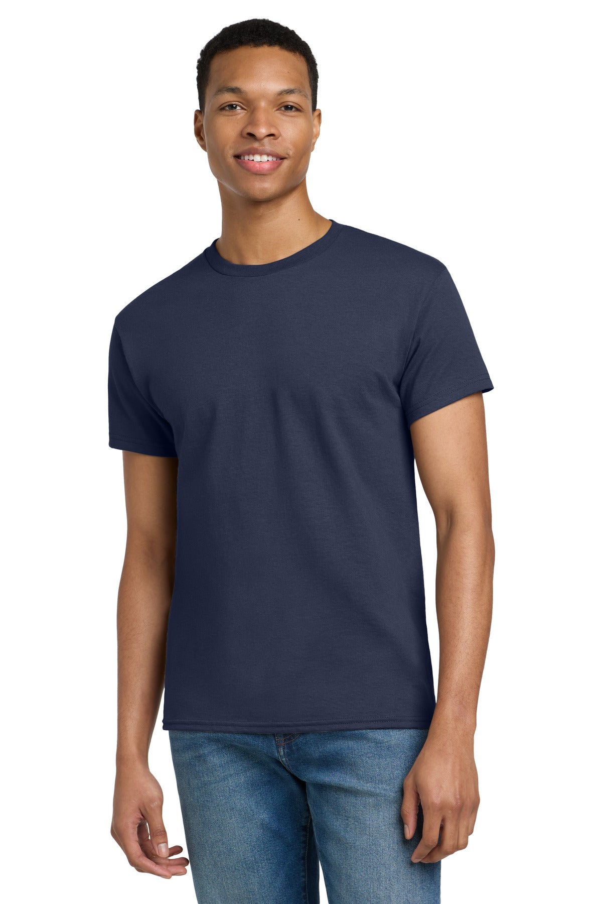 Gildan - Ultra Cotton 100% US Cotton T-Shirt.  2000 in Navy