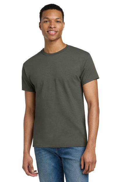 Gildan - Ultra Cotton 100% US Cotton T-Shirt.  2000 in Olive