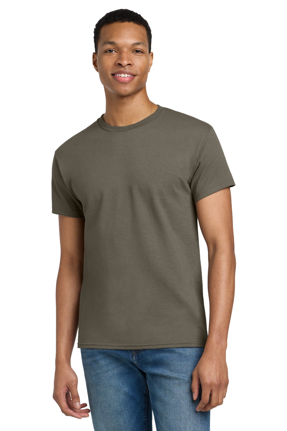 Gildan - Ultra Cotton 100% US Cotton T-Shirt.  2000 in Prairie Dust