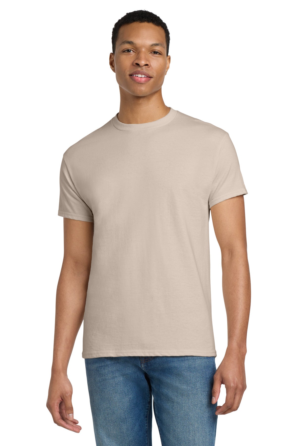 Gildan - Ultra Cotton 100% US Cotton T-Shirt.  2000 in Sand
