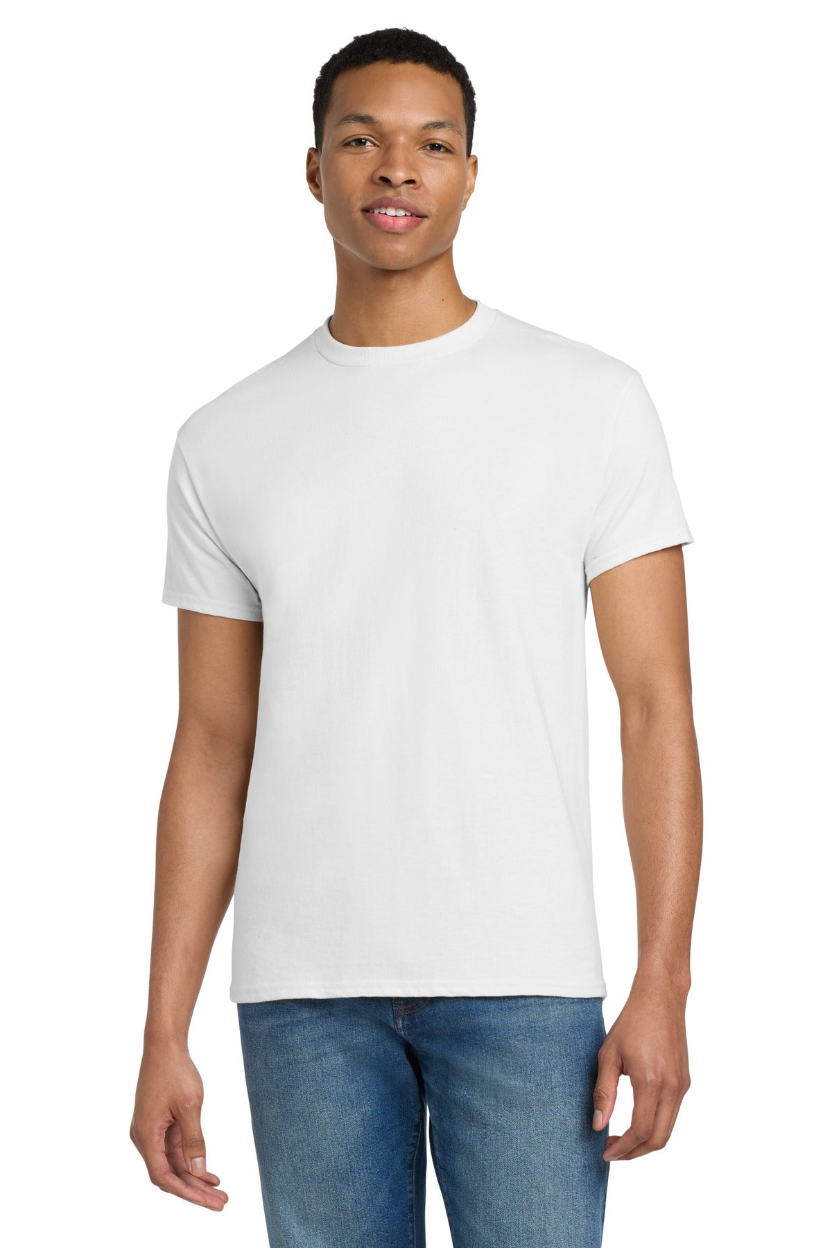 Gildan - Ultra Cotton 100% US Cotton T-Shirt.  2000 in White