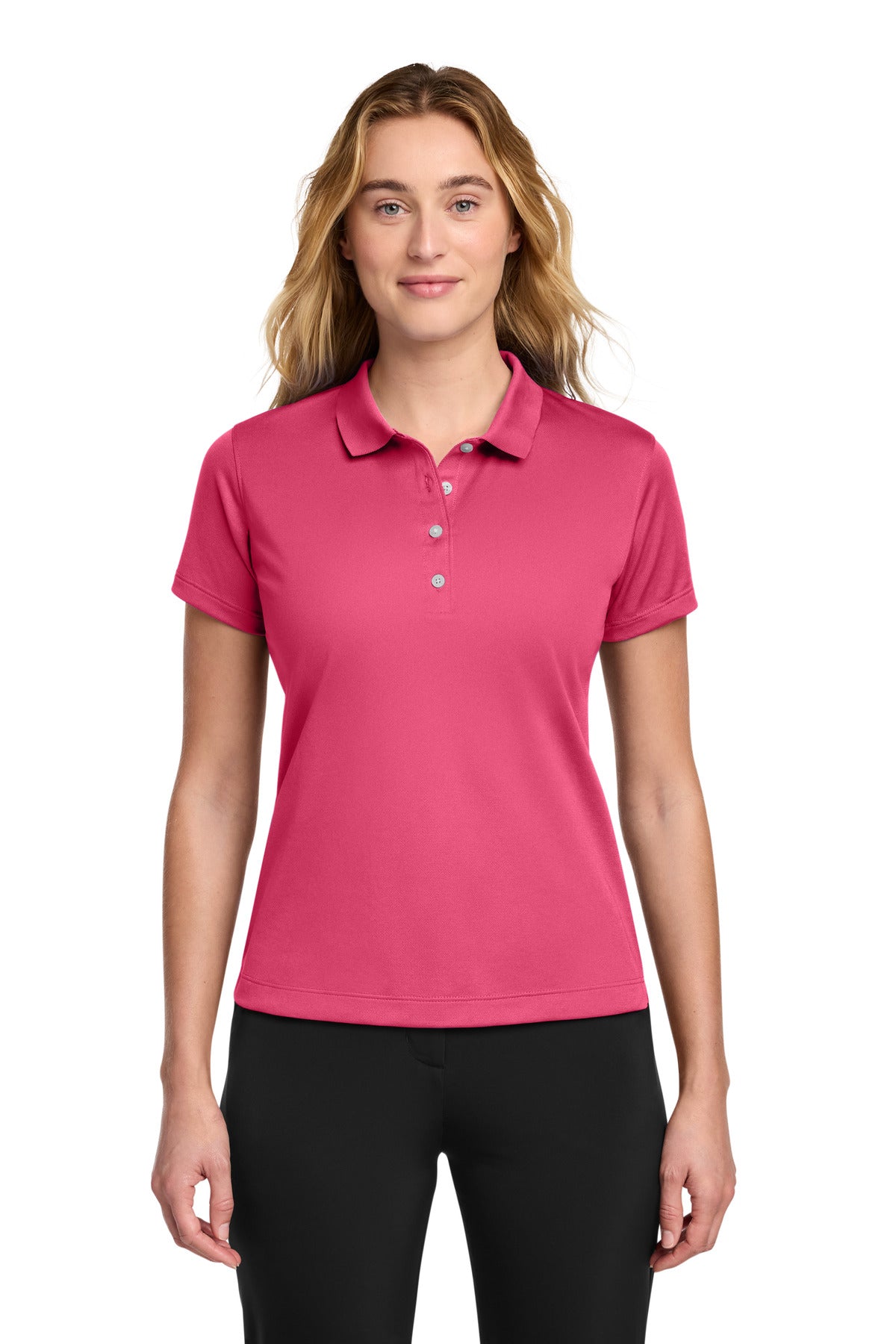 Nike Women's Tech Basic Dri-FIT Polo.  203697 in Flamingo