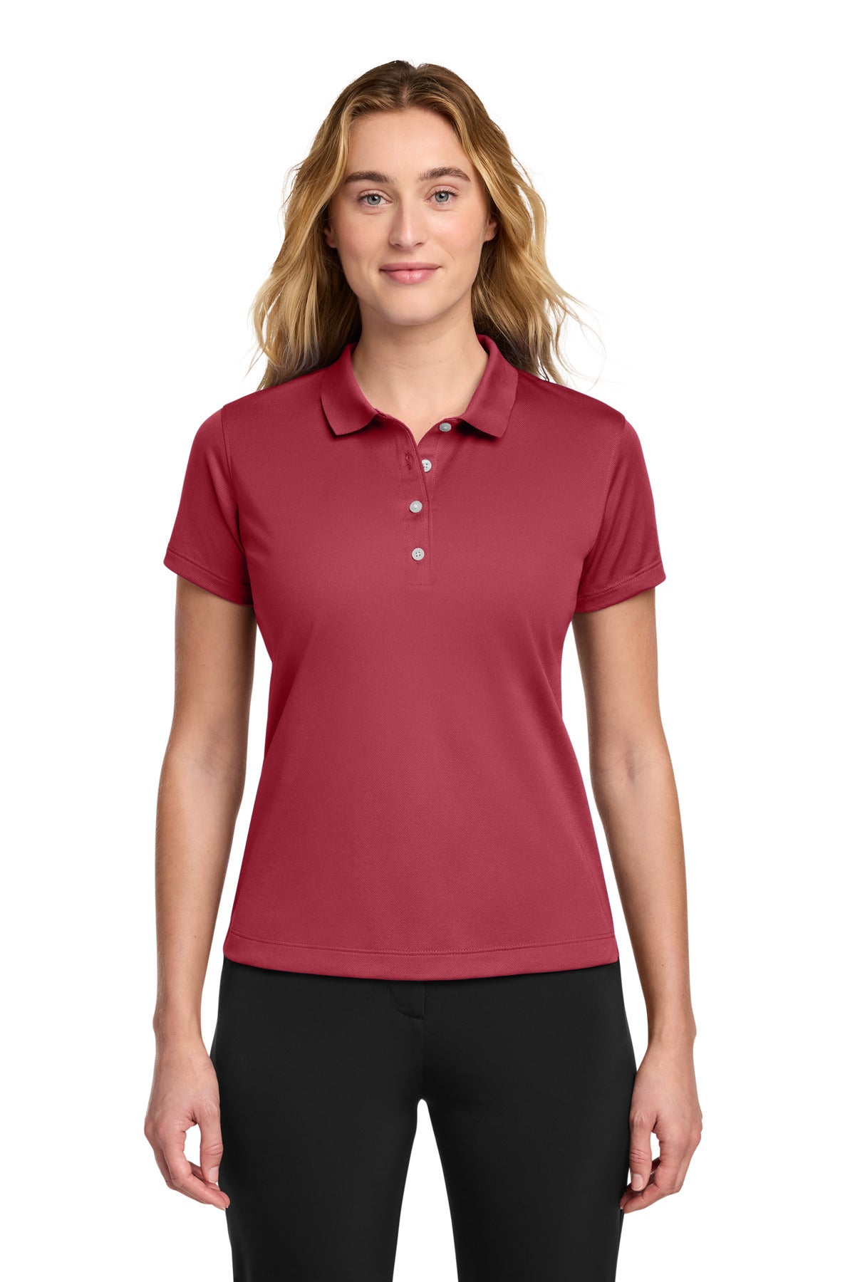 Nike Women's Tech Basic Dri-FIT Polo.  203697 in Pro Red