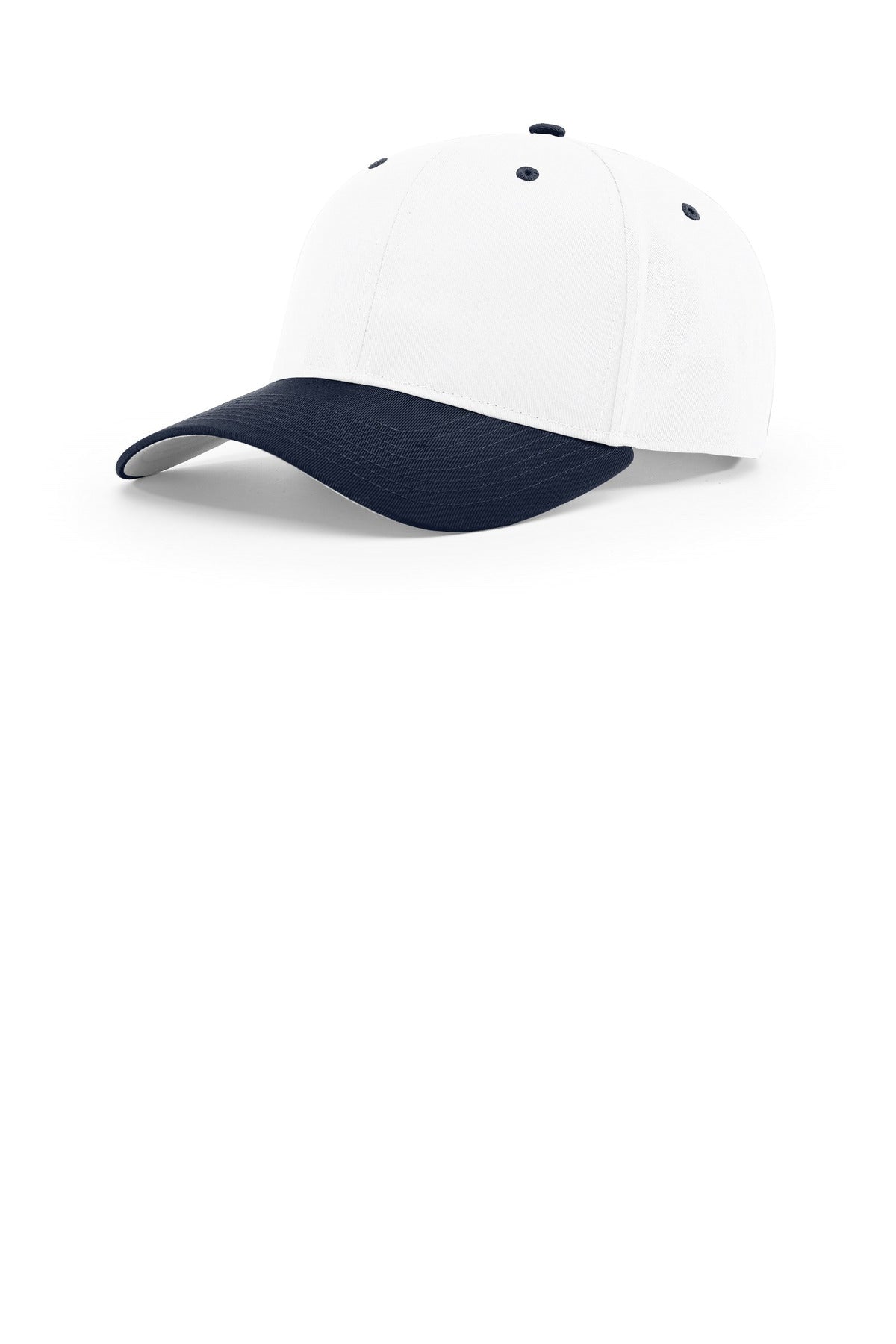Richardson Pro Twill Snapback 212 in White/ White/ Navy