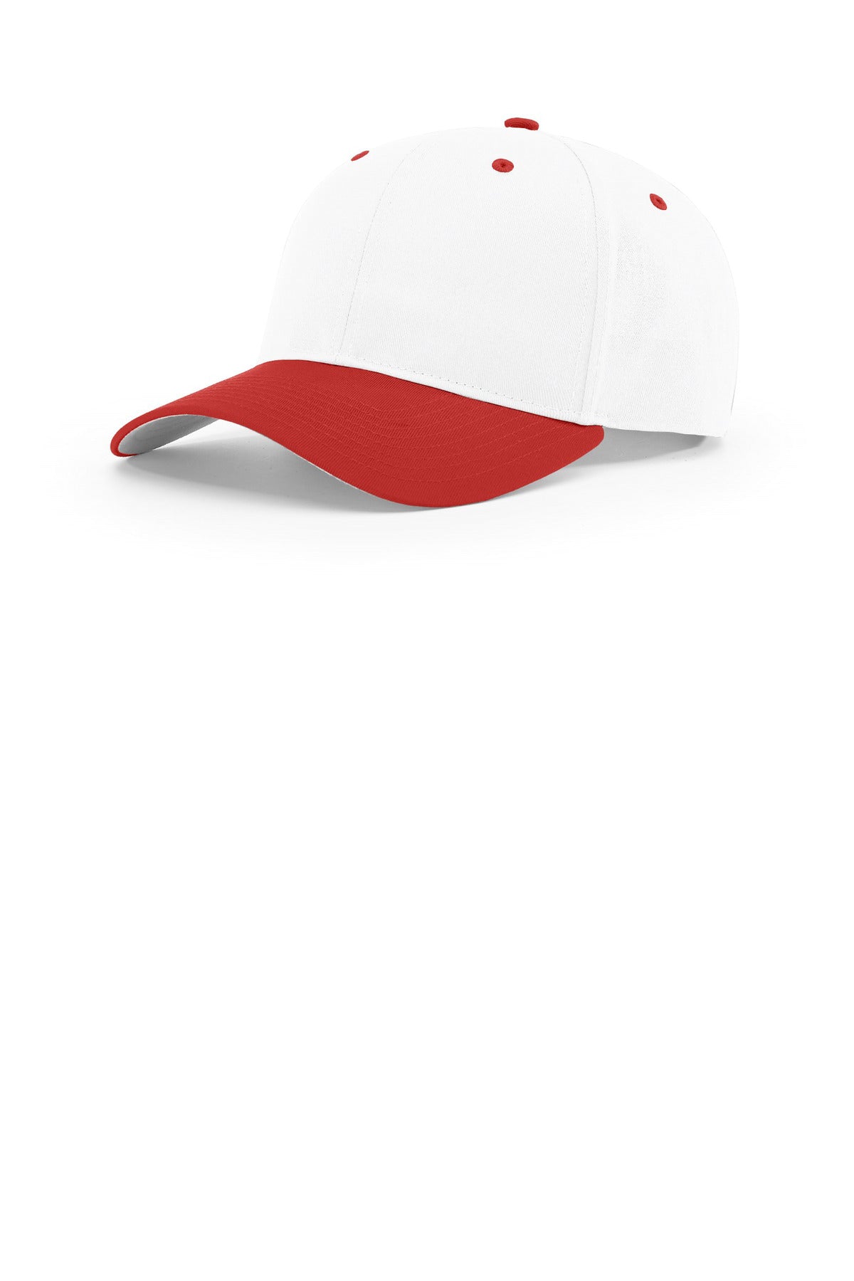 Richardson Pro Twill Snapback 212 in White/ White/ Red
