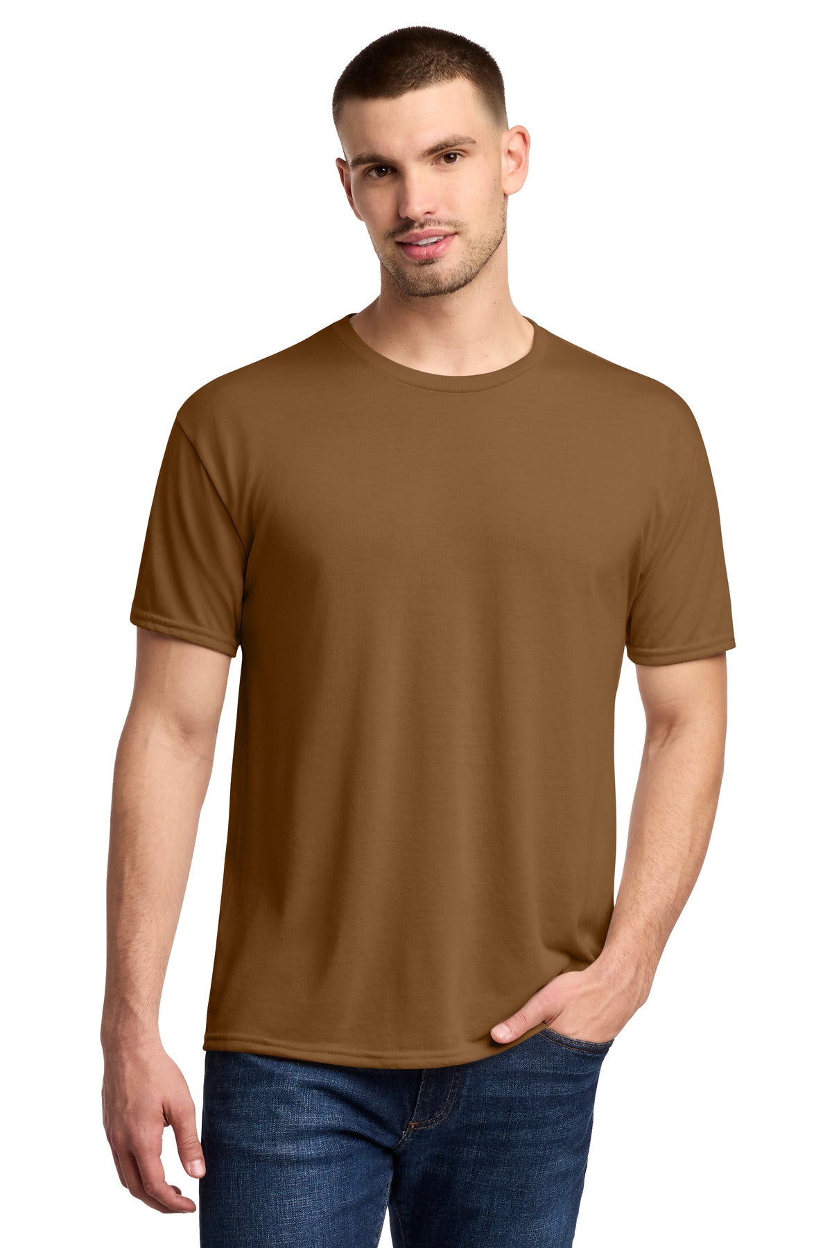 Jerzees Dri-Power 100% Polyester T-Shirt. 21M in Golden Pecan